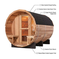 6-Person Patchworkred Cedar Traditional Steam Barrel Sauna — How It Works