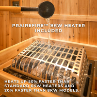 Traditional Cedar Outdoor Sauna Designed for Home Recovery, 4-6 Person Capacity, Electric Heater, Wi-Fi Control