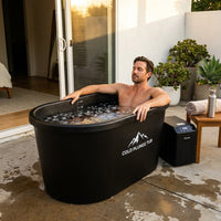 Cold Plunge Tub, 248 Gallon, 1 Horsepower, Heavy-Duty Ice Bath Tub for Athletes with Hot & Cold, Portable Inflatable Plunge Chiller with Water Treatment Kit, Immersion Therapy, Wifi (Black, 1 Set) — Lifestyle