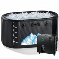 Cold Plunge Tub Designed for Daily Recovery, 248 Gallon Capacity, 1 HP Chiller, WiFi Control System