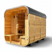 Traditional Cedar Outdoor Sauna Designed for Home Recovery, 4-6 Person Capacity, Electric Heater, Wi-Fi Control