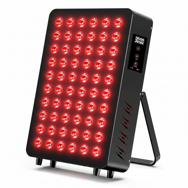 Red Light Therapy Panel, 660Nm Red & 850Nm near Infrared Light Therapy Device for Body Face with 60 Dual Chip Leds, Timer, Adjustable Stand & Hidden Handle,Upgraded High Power Red Light Therapy Device